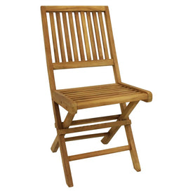 Nantasket Solid Teak Wood Folding Outdoor Dining Chair - Light Brown