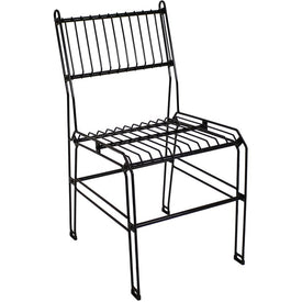 Indoor/Outdoor Furniture Steel Wire Dining Chair - Black