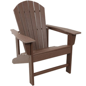 Upright Outdoor Adirondack Chair - Brown