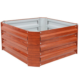 24" x 12" Raised Hot Dip Galvanized Steel Garden Bed Planter - Brown