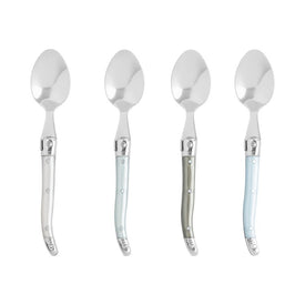 Laguiole Coffee Spoons with Mother of Pearl Handles Set of 4