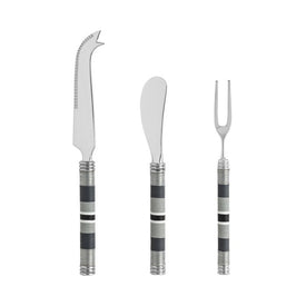 Jubilee Cheese Knife, Spreader and Fork Set - Shades of Graphite