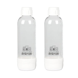 1-Liter Carbonation Bottles 2-Pack - White