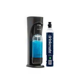 OmniFizz Sparkling Water/Soda Maker with 60-Liter CO2 Cylinder - Black