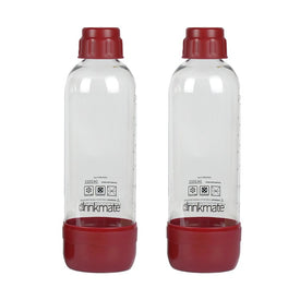 1-Liter Carbonation Bottles 2-Pack - Royal Red
