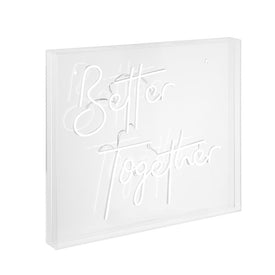 Better Together 23.63" x 20" Acrylic Box USB-Operated LED Neon Light