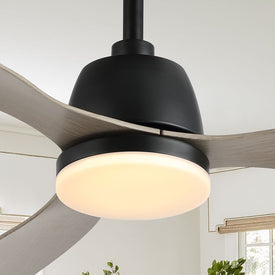 Audie 52" Three-Blade Six-Speed Single-Light LED Ceiling Fan