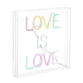 Love Is Love 15" Square Acrylic Box USB-Operated LED Neon Light