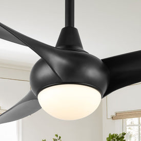 Aviator 52" Three-Blade Six-Speed Single-Light LED Ceiling Fan