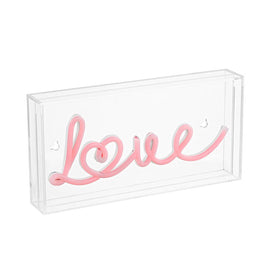 Love 11.88" x 5.88" Acrylic Box USB-Operated LED Neon Light