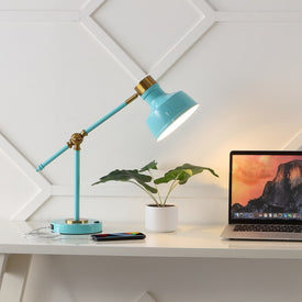 Allegra Adjustable Cantilever LED Task Lamp with USB Charging Port