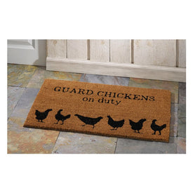 Guard Chickens On Duty 18" x 30" Doormat