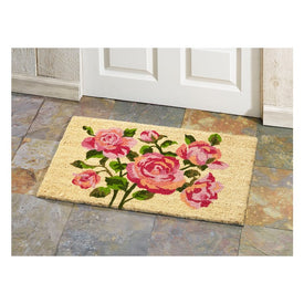 Pink Roses 18" x 30" Doormat