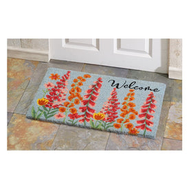 Flower Garden Welcome 18" x 30" Doormat