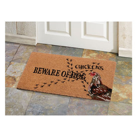Beware Of Chickens 18" x 30" Doormat