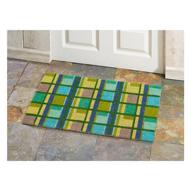 Cool Hues Plaid 18" x 30" Doormat