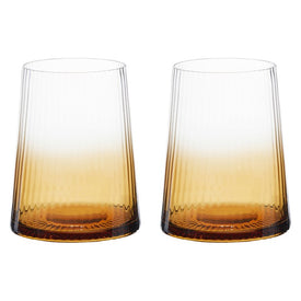 Empire Double Old Fashioned Tumblers Set of 2 - Amber
