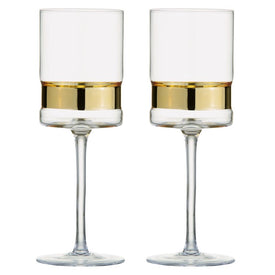 SoHo Wine Glasses Set of 2 - Gold