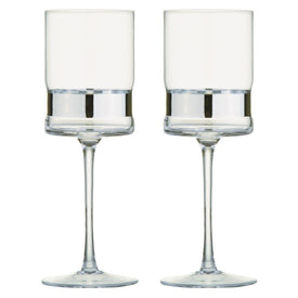 SoHo Wine Glasses Set of 2 - Silver
