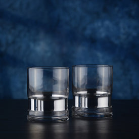 SoHo Double Old Fashioned Tumblers Set of 2 - Silver