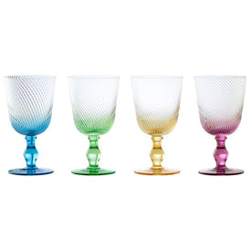 Contemporary Wine Glasses Set of 4