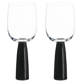 Oslo Wine Glasses Set of 2 - Black