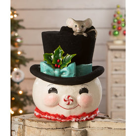 Jolly Snowman Top Hat Surprise Figurine