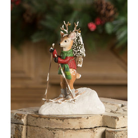 Lockhart the Skiing Deer Figurine