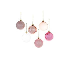 Hue Large Rose Christmas Ornaments Set of 24