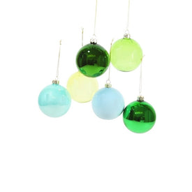 Hue Extra-Large Green Christmas Ornaments Set of 12