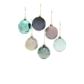 Hue Extra-Large Gray Christmas Ornaments Set of 12