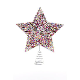 Five-Point Glittered Star Tree Topper