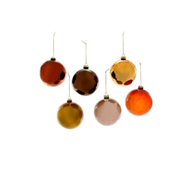 Hue Extra-Large Brown Christmas Ornaments Set of 12