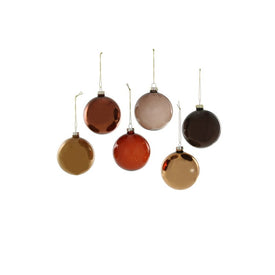 Christmas Ornament Hue Large 3 Inch Brown Glass