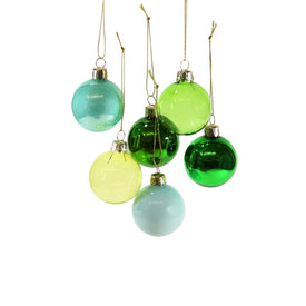 Hue Small Green Christmas Ornaments Set of 24
