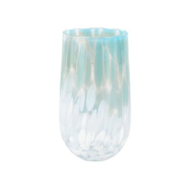 Nuvola Light Blue and White High Ball Glass