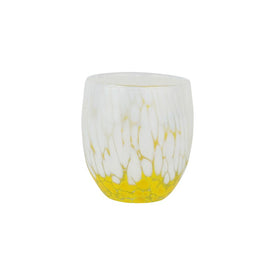 Nuvola White and Yellow Double Old Fashioned Glass
