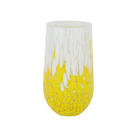 Nuvola White and Yellow High Ball Glass