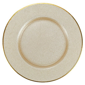 Metallic Glass Pearl Service Plate/Charger