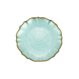 Baroque Glass Aqua Cocktail Plate