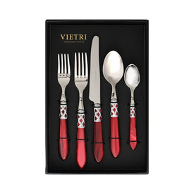 Aladdin Brilliant Red Five-Piece Place Setting Set of 4