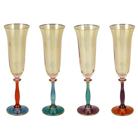Regalia Deco Assorted Champagne Glasses Set of 4
