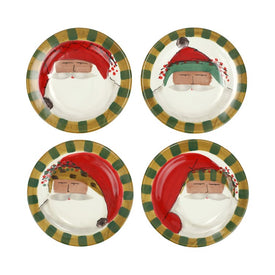 Old St. Nick Multicultural Assorted Round Salad Plates Set of 4