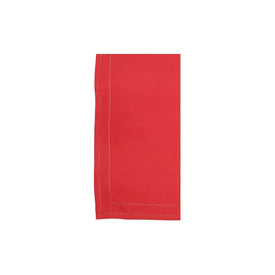 Cotone Linens Red Napkins with Double Stitching Set of 4