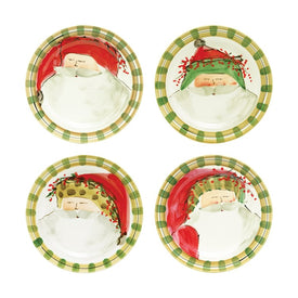 Old St. Nick Assorted Round Salad Plates Set of 4