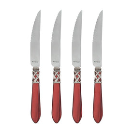 Aladdin Antique Red Steak Knives Set of 4