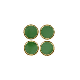 Florentine Wooden Accessories Green & Gold Coasters Set of 4