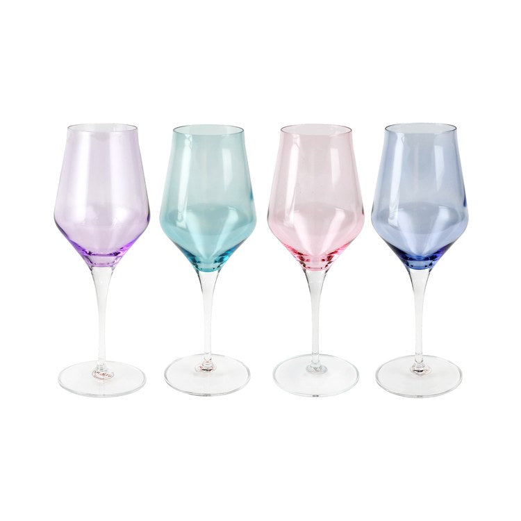 Benin Fluted Textured Wine Glasses, Set of 4