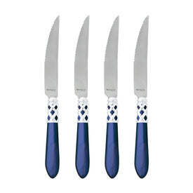 Aladdin Brilliant Blue Steak Knives Set of 4