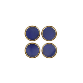 Florentine Wooden Accessories Cobalt & Gold Coasters Set of 4
